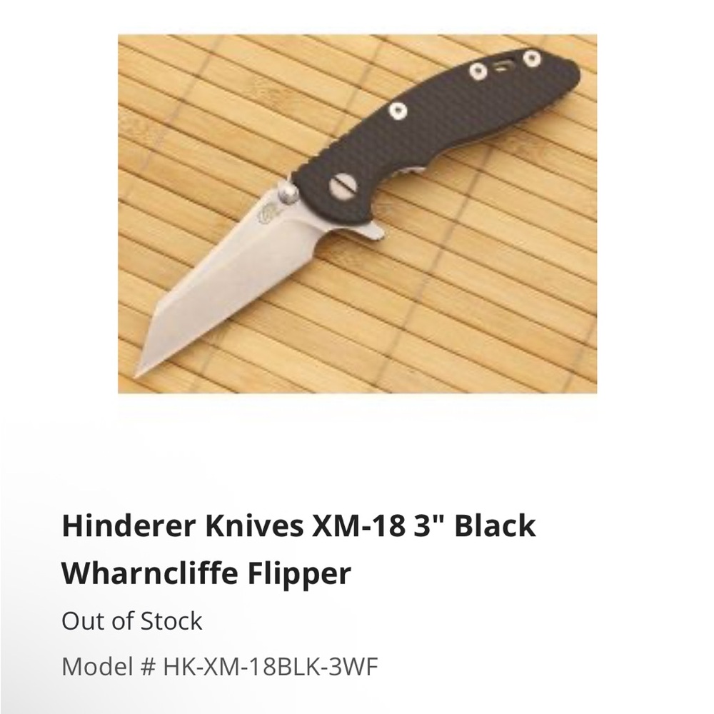 Hinderer XM-18 Fast Flip with USA S35VN Blade Whatncliffe, RARE find EUC